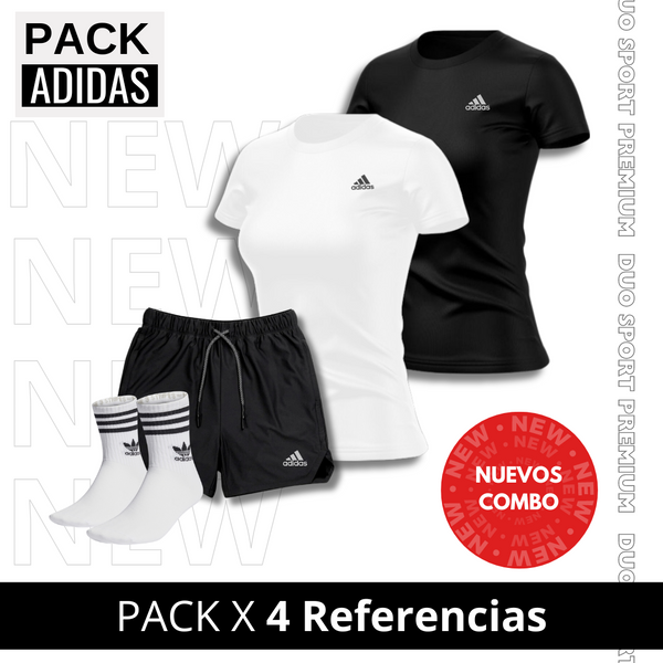 PACK Combo Mujer Camisetas BW, pantaloneta y medias