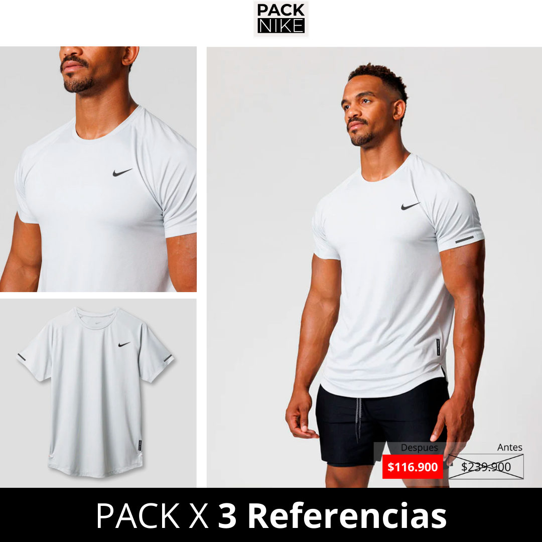 PACK X 3 Camisetas Deportivas Nik