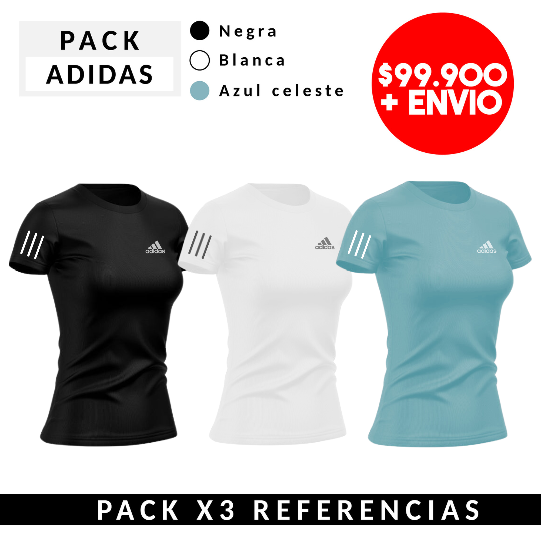 PACK X3 NEGRO-BLANCO-CELESTE
