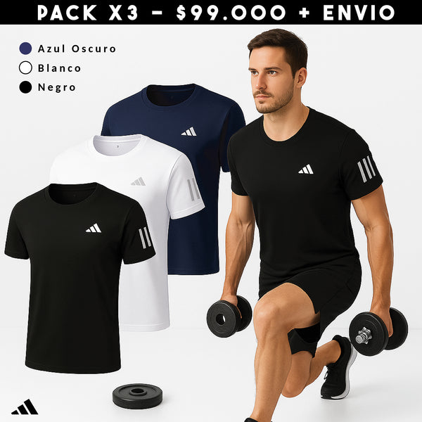 PACK CAMISETAS ADIDAS RAYAS