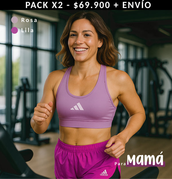 COMBO ADIDAS Short Lila + Top Rosa + Medias