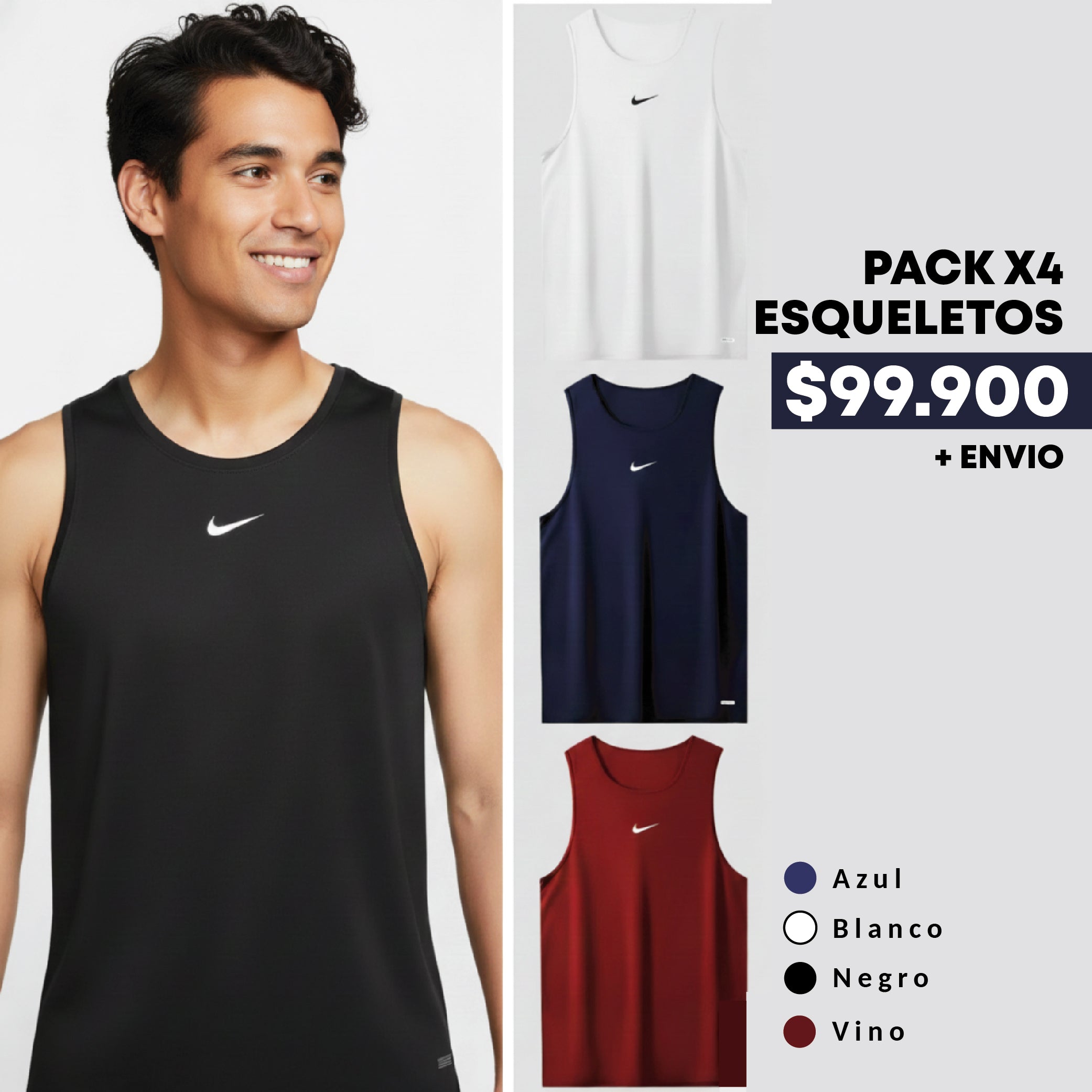 PACK X4 ESQUELETOS NIKE