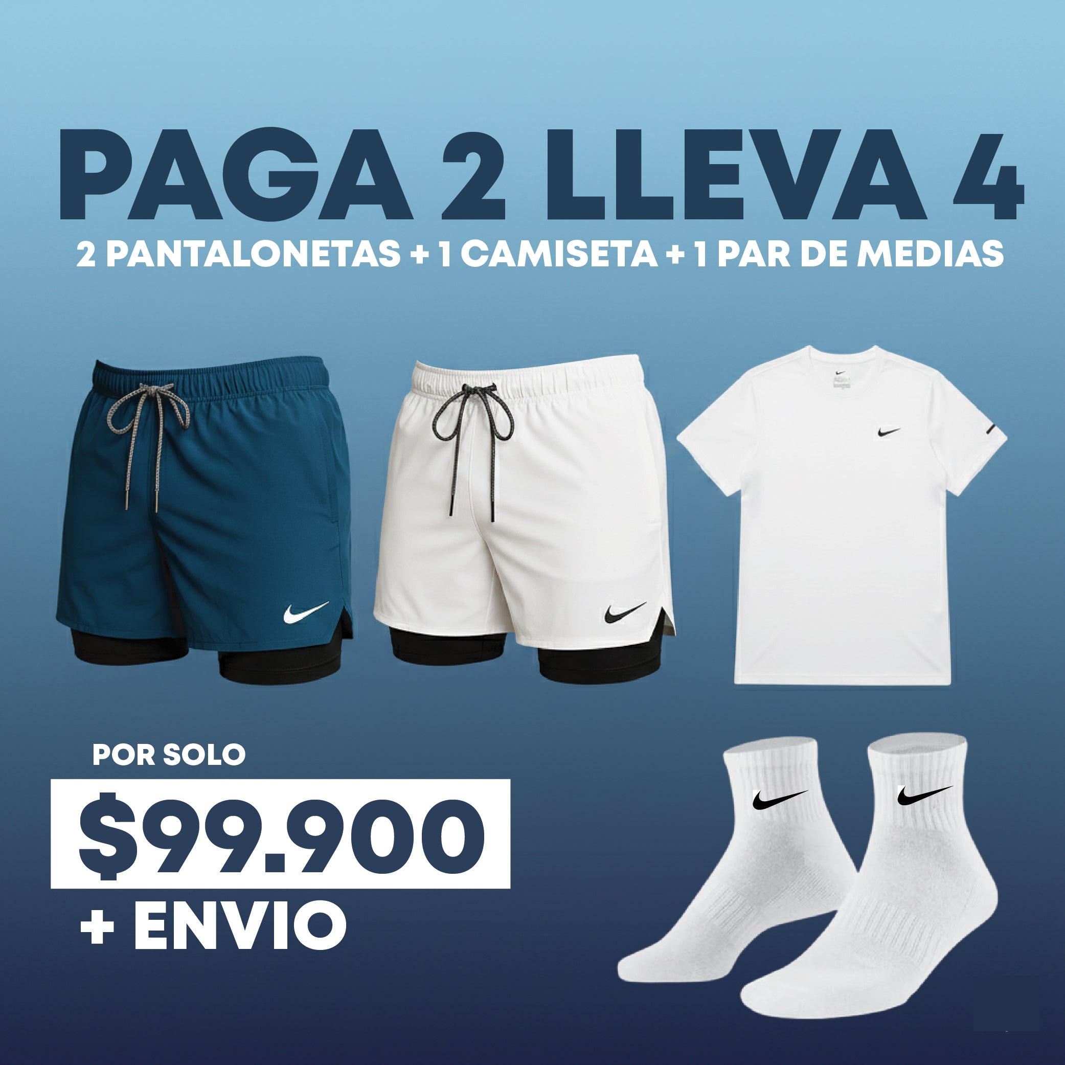 COMBO NAVIDEÑO 2 PANTALONETAS + MEDIAS + GRATIS CAMISETA